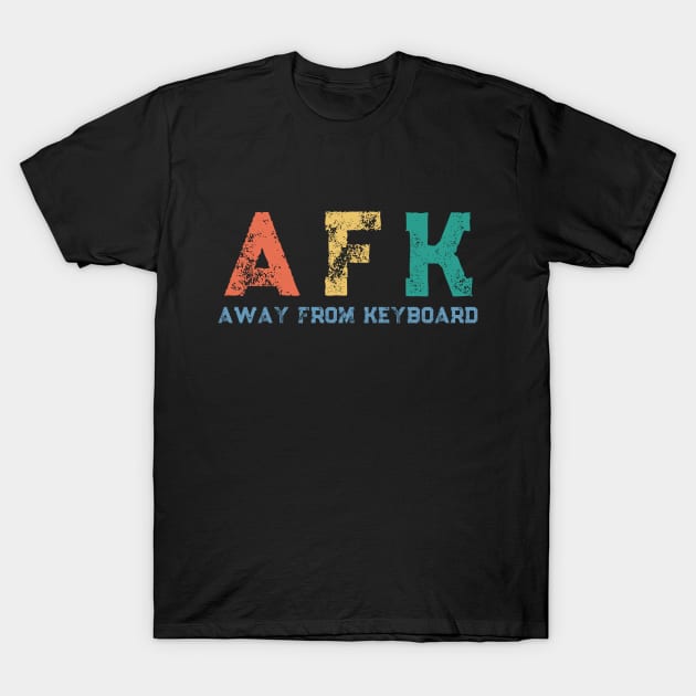 AFK Away From Keyboard Funny Gamer T-Shirt by Little Duck Designs